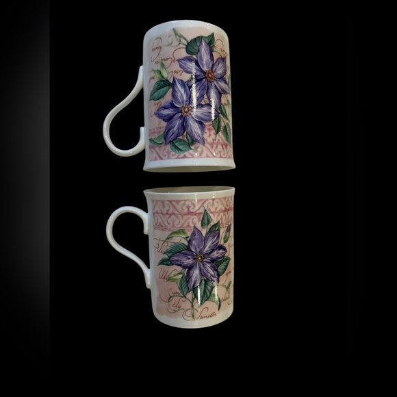 Crown Trent China Limited Fine Bone China  floral design mugs (2) - Picture 4 of 8